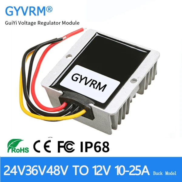 DC DC 24V 36V 48V to 12V 5A 10A 15A 20A 25A 30A Step Down Model 36V-48V to 12V 300W Buck Converter Support 20-60V Input Voltage