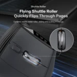 Jomaa RGB Backlit Speed Roller Wireless Vertical Mouse with Function Adjustment Knob Bluetooth USB Ergonomic Mice Slient Click - Image 2