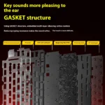 Leobog Hi75C Hi75C Pro Wireless Mechanical Keyboard 75% Layout Kit 81 Keys Aluminum BT 2.4G Wired Hotswap Gaming RGB Keyboard - Image 6