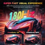 Gawfolk 27 inch Curved Gaming Monitor,180Hz PC Monitor Full HD 1080P, Frameless 1800R Computer Display with FreeSync & Eye-Care - Image 4