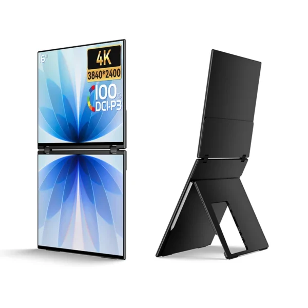 EHOMEWEI New X Series Dual stacked monitor 4K 2K 60Hz 240Hz Drive-free Phone-touch For Laptop Windows Macbook One Cable Connect