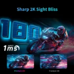 KTC 27 inch WQHD 180Hz 1ms Curved Gaming Monitor 1440P 144Hz Monitor 132% sRGB HVA FreeSync DisplayPort/HDMI/USB VESA Computer M - Image 4