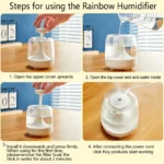 650ML Portable Humidifier Air Humidifier Essential Oil Home Bedroom Aroma Diffuser With Colorful Night Lights USB Humidifier - Image 5