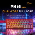 IROK MG63 Dual-MCU 63kyes Magnetic Switch Gaming Mechanical Keyboard RT0.001mm Quick Trigger Hot Swap/SOCD/Wried/water proof