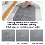 Bath Mat Super Absorbent Non Slip Bath Bathroom Rug Quick Drying Bath Shower Rug Kitchen Entrance Door Mats Home Floor Mat - Image 4