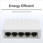 5 Port Gigabit Ethernet Switch - 100/1000Mbps Desktop Network Switch, Plug & Play, Auto MDI/MDIX, RJ45 LAN Hub for Home Office - Image 3
