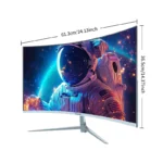 Gawfolk 27 Zoll Curved Gaming Monitor 100Hz, PC Bildschirm Full HD 1080P, Rahmenloses 1800R Computerbildschirm Mit FreeSync Und - Image 2
