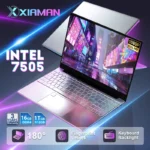 Xiaman 15.6 inch Portable Laptop Computer intel Pentium 7505 Windows 11 Dual Core Laptops PC Fingerprint Unlock Gamer Notebook