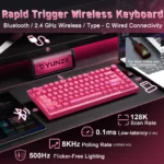 YUNZII RT75 PRO Dual 8K Wireless Gaming Keyboard, Rapid Trigger Mechanical Hall Effect Magnetic Keyboards, RGB Custom SOCD/DKS - Image 3