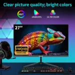 27 inch 2K QHD(2560×1440) PC Screen, 120Hz Gaming Monitor, 1ms Without Bezel, FreeSync,98% sRGB, 178° Wide Viewing Angle, Displa - Image 3