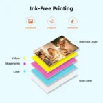 HPRT MT53 Color Photo Printer 2x3 Inch Sticky-Backed Paper Pocket Bluetooth Print Instant Photo Printer Sticky-Backed Paper Bag - Image 6