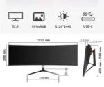 Ultra Wide Screen 49 Inch 5K 75/144Hz Curved Gaming Monitors Desktop Computer Monitors 49" 5120*1440 Curve Monitor for Ps Xbox - Image 6