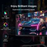 34'' Curved Ultrawide Gaming Monitor 3440x1440p 165Hz, 1500R Curved Monitor, Freesync G-sync, Height/Tilt/Swivel/Pivot, Picture - Image 2