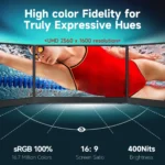 UPERFECT 16" 2K 240Hz Portable Gaming Monitor 2560x1600 QHD Display 100% DCI-P3 400 Nits External Second Screen For Laptop Phone - Image 3