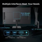 KTC 32 Inch 2K Computer Monitor, IPS 1440p Monitor with Ultra-Thin Bezels, HDR10, Freesync/G-sync, HDMI/DP Ports - Image 5