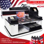 A1 UV 6090 UV Printer EPSON 3PC XP600 Automatic Flatbed Printing +Rotary Axis+CMYKW+LC+LM+V