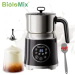 BioloMix Electric Detachable Milk Frother and Steamer,6-in-1 Automatic Hot/Cold Foam and Hot Chocolate Maker,Dishwasher Safe