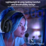 ATTACK SHARK L80PRO Wireless Gaming Headset 2.4G/BT/Wired Ultra-Light 40mm Drivers Low Latency Headphone for PC PS5 Switch Xbox - Image 5