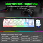 NG GTX350 Gaming Keyboard Mouse Combos Computer Laptop Backlight Gamer Kit LED Wired Usb Keyboard GTX350 Set-Black - Image 3