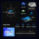 CHUWI MiniBook X N150 Laptop 10.51 Inch 16GB /12GB RAM 512GB SSD 2-in-1 Yoga Mode Intel Windows 11 Notebook 360° Flipable WiFi 6 - Image 2