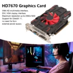 Graphics Card Quiet Working Easy To Install Support DVI VGA HD7670 4GB DDR5 128bit Plug and Play Game Graphics Card for Office - Image 2