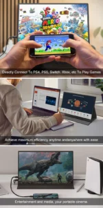 ZSUS 16" 2K Portable Monitor 100%sRGB 1600P IPS Screen Travel Gaming Computer Display for Steam Deck Laptop Switch PS4 PS5 Xbox - Image 4