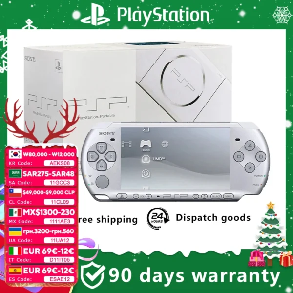 Sony PSP 3000 Original PlayStation Portable (PSP-3006) Handheld Arcade Game Console Holiday Christmas Gifts (+Free Games)