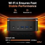 Mini PC with AMD Ryzen 7 6800H, 32GB RAM 1TB SSD, Preinstalled Win11 Pro, Triple 4K Display Mini PC for Business Light Gaming - Image 4