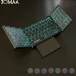 Jomaa RGB Backlit Folding Bluetooth Keyboard USB Wireless Full Size Foldable Keyboard With Touchpad Numberic Rechargeable - Image 3