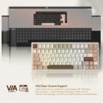 Womier RD75 Pro 75% Wireless Mechanical Keyboard Quick Release Aluminum Custom QMK/VIA Tri-Mode Hot Swappable Keyboard - Image 4