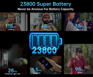 8849 Tank 3 Pro Unihertz Rugged Smartphones Projector Android 5G 23800mAh 512GB 36GB 200 MP Camera Dimensity 8300 Mobile Phone - Image 3