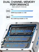 GMKtec G10 Mini PC AMD Ryzen 5 3500U 16GB DDR4 500GB SSD NVME Wifi5 BT5.0 Windows 11 Triple Display Game Office Desktop Computer - Image 6