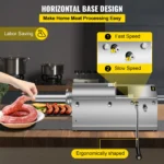 SucceBuy 3L5L 7L7.8L Horizontal Sausage Stuffer Food Processors 5 Filling Nozzles Kitchen Accessories Home Appliance for Hot Dog - Image 5