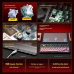 Leobog Hi75C Hi75C Pro Wireless Mechanical Keyboard 75% Layout Kit 81 Keys Aluminum BT 2.4G Wired Hotswap Gaming RGB Keyboard - Image 4