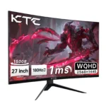 KTC 27 inch WQHD 180Hz 1ms Curved Gaming Monitor 1440P 144Hz Monitor 132% sRGB HVA FreeSync DisplayPort/HDMI/USB VESA Computer M - Image 6