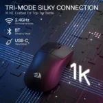 Redragon M916 STD 3-Mode Wireless Gaming Mouse, 49G Ultra-Light 24K DPI Mice w/Ergonomic Natural Grip Build - Image 4