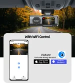 Dash Cam 4K UHD Recording Car Camera DVR Night Vision Video Recorder Built-In Wi-Fi Support GPS 24H Parking - Image 4