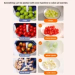 Full-Automatic Electric Fruit and Vegetable Peeler - Multi-Functional Machine for Grapes, Garlic, Fruits for Home and Business - Image 3
