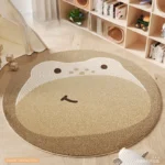 VIKAMA Cartoon Bear Round Bedroom Bedside Imitation Cashmere Carpet Children's Room Home Sofa Anti-Slip Carpet Home Decoration - Image 2