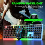 NG GTX350 Gaming Keyboard Mouse Combos Computer Laptop Backlight Gamer Kit LED Wired Usb Keyboard GTX350 Set-Black - Image 2
