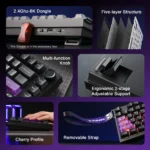 YUNZII RT75 PRO Dual 8K Wireless Gaming Keyboard, Rapid Trigger Mechanical Hall Effect Magnetic Keyboards, RGB Custom SOCD/DKS - Image 6