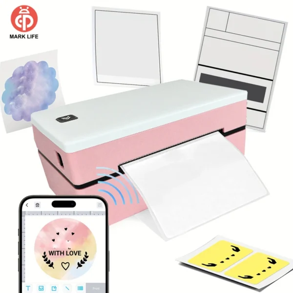 Marklife D200 4Inch Thermal Label Printer for Adhesive Stickers Printing with Bluetooth USB Interface High Quality for shipping