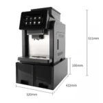 Mcilpoog WS817-Plus 7"colorful large screen Automatic Espresso Machine with Milk Frother, 21 Flavors for Home & Office - Image 6