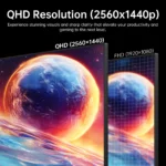 KTC 32 Inch 2K Computer Monitor, IPS 1440p Monitor with Ultra-Thin Bezels, HDR10, Freesync/G-sync, HDMI/DP Ports - Image 3