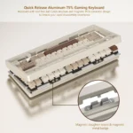 Womier RD75 Pro 75% Wireless Mechanical Keyboard Quick Release Aluminum Custom QMK/VIA Tri-Mode Hot Swappable Keyboard - Image 2