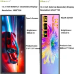 Wisecoco 12.3/14.5 Inch 2K 2560x720 IPS Touch Gaming Portable Monitor HDMI External Secondary Screen Auxiliary Display - Image 2