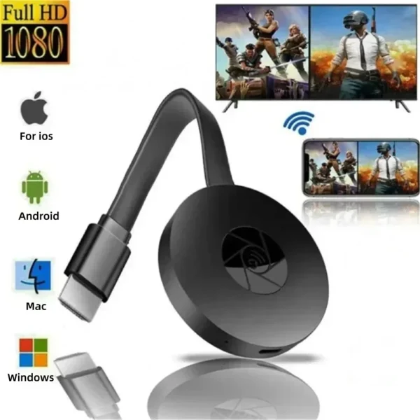 Portable 1080p G2 Mobile Phone Wireless Screen Mirroring Device hdmi Miracast Dongle Compatible For Android IOS Mirror Screen