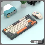 Wireless Keyboard 80 Key 80% Layout Spanish Russian Arabic Korean Keyboard Mouse Set Bluetooth 2.4G 2000mAh Type C K92 Backlight