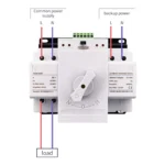 2 input 1 outpout 2P 63A 230V 50/60Hz MCB type Dual Power Automatic transfer switch ATS - Image 2