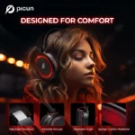 Picun G2 2.4G Wireless Gaming Headset Bluetooth Headphones 5ms Low Latency 7.1 Surround ENC Mic For PC PS4 PS5 Phone Switch - Image 6